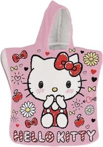 Hello Kitty - Sanrio - Poncho Telo Mare Accappatoio 50x100cm - Coriex - Picture 1 of 3