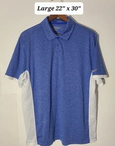 Nike Golf Tour Performance Dri-Fit blau/weiß Large Polo - Bild 1 von 5