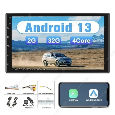 7 Inch Car Stereo Radio 2 DIN Carplay MP5 Player BT USB Touch Screen Android 14 - Image 1 of 4