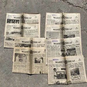 Vintage Warren, Minnesota 1977 & 1978 Zeitung Lot Warren Sheaf - Bild 1 von 1
