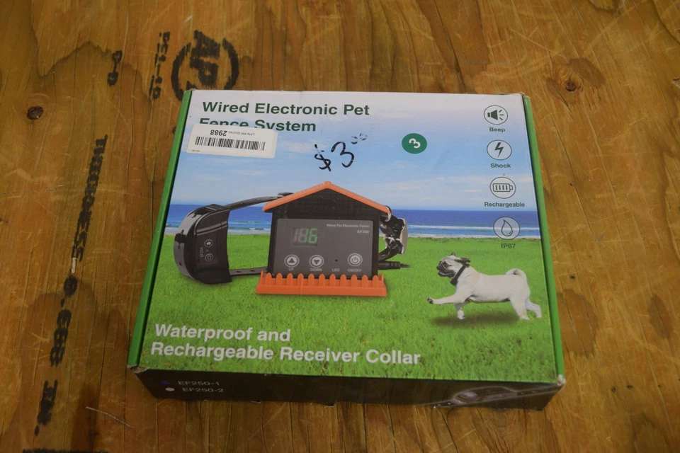 Sistema de Valla Electrónica para Mascotas con Cable Impermeable Recargable Collar Beep Shock Nuevo Foto 1 de 4