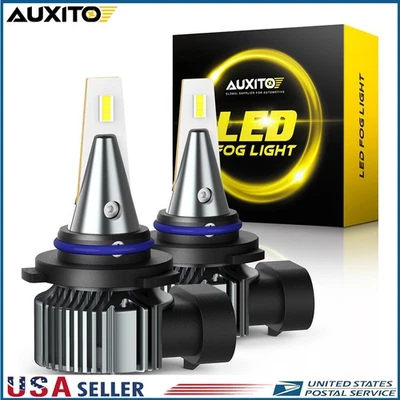 AUXITO Xenon White LED Fog Light Bulbs Driving Lamp 9006 HB4 Fanless Kit 6500K - Image 1 of 4