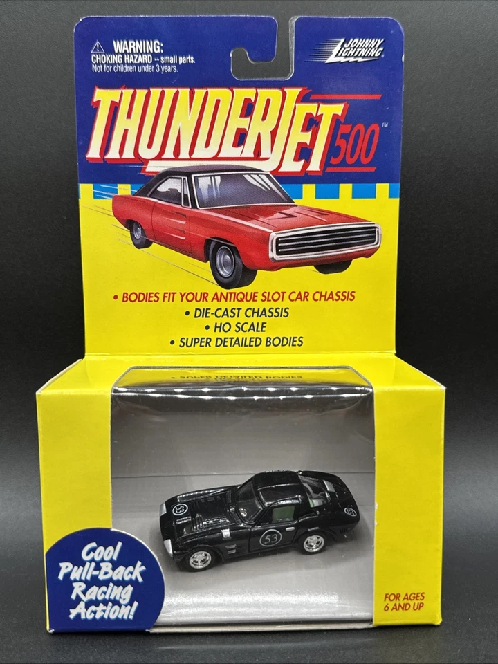 Johnny Lightning Thunderjet 500 HO Scale Slot Car Body Yellow Pontiac GTO Tj3