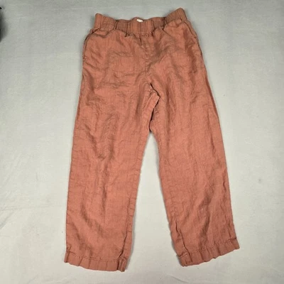 Pantalones Lou & Grey SignatureSoft 100 % lino talla pequeña naranja óxido informales claros Foto 1 de 4