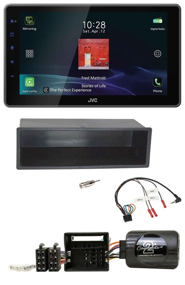 JVC DAB Lenkrad Bluetooth USB Autoradio für Citroen C2 2006-2010 C3 2006-2014 - Bild 1 von 4