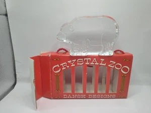 Estatuilla de oso de vidrio artístico colección zoológico de cristal Dansk Designs, escultura nueva en caja - Imagen 1 de 2
