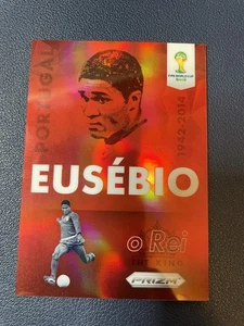 2014 Panini prizm World Cup Eusebio silver Portugal Great - Picture 1 of 2