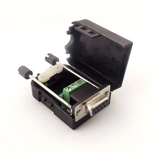 DB9 9 Pin D-Sub Female RXD TXD GND Solderless Terminal Connector Plastic Cover - Picture 1 of 5