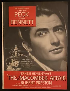 Anuncio promocional de películas de la revista Gregory Peck 1947 The Macomber Affair - Imagen 1 de 1