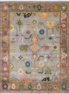 Hand Knotted Multi Color Premium Oushak Area Rug | 8x10 ft Living Room Wool Rug - Picture 1 of 19