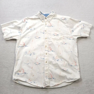 Vintage Trader Bay Button Down Shirt Mens XL Multicolor Short Sleeve Hawaiian - Image 1 of 4