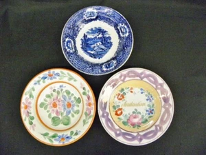 3 Continental Soup Bowls Porcelain & Earthenware 19th Century; Dogs, Hunting - Picture 1 of 12