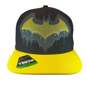 BATMAN Youth Hat Baseball Ball Cap Adjustable SNAPBACK Flat Billed DC Comics - Picture 1 of 9