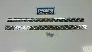 Fits 1976-95 JEEP CJ-7 & WRANGLER YJ DOOR ENTRY GUARDS,  DIAMOND PLATE ALUMINUM - Picture 1 of 12