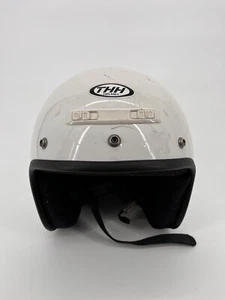 Vintage THH Open Face White Helmet Size Large - Picture 1 of 8