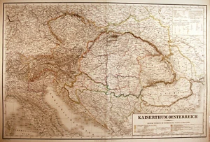 "Kaiserthum Oesterreich" - grabado de F.V. Schönfelder/W.Kratz según C.Gräf 1857 - Imagen 1 de 4