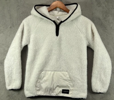 Sudadera con Capucha Calvin Klein Performance Niñas Grandes Adolescentes 14 Blanco Sherpa Vellón Suave Foto 1 de 4