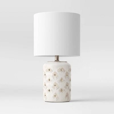 Diamond Cutout Table Lamp with Lit Base - Opalhouse