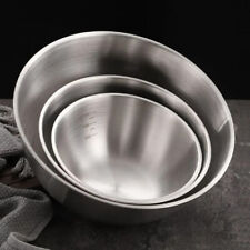 Kitchen Stainless Steel Bowl Ramen Bowl Fruit Salad Bowl Mixing Bowl with Scale
