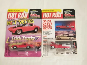 CAMPEONES DE CARRERAS HOT ROD HOT VETTES 1963 CHEVY CORVETTE Y 1955 BELL AIR ESPECIAL - Imagen 1 de 2