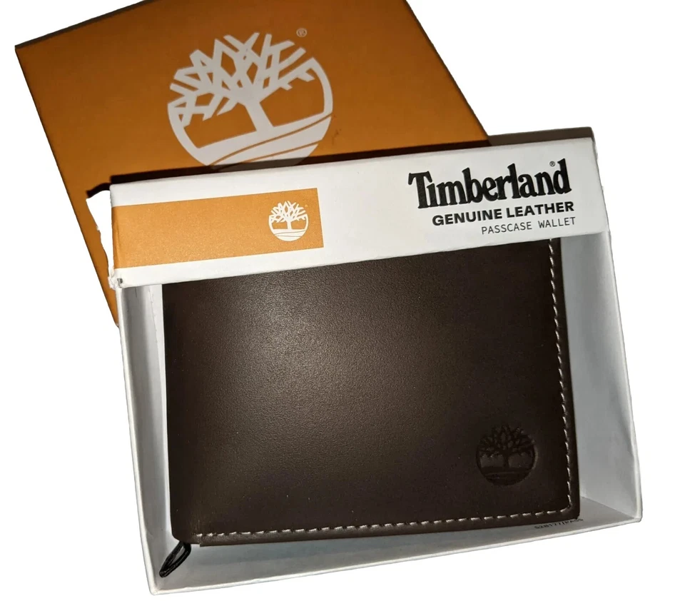 Timberland Delta Passcase BN Genuine Leather Credit Card Bifold Wallet E14