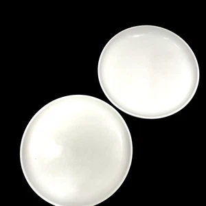 Crate & Barrel Culinary Arts Set Of 2 White High Rim Dinner Plates 10.5” 10 1/2” - Picture 1 of 11