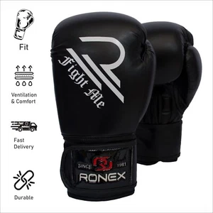Ronex Heavy Duty PU Leather Boxing Gloves Durable for Sparring & Training - Picture 1 of 4