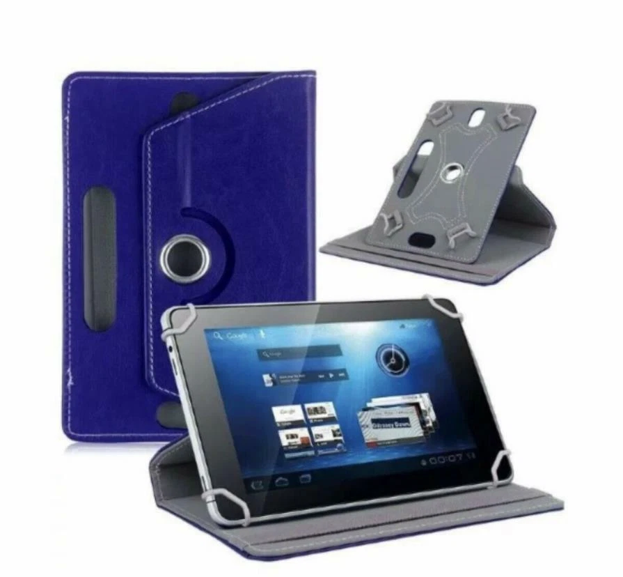 适用于通用 Android 平板电脑 7" 8" 9" 10" 360° 对开式 皮革 旋转 外壳 保护套 — 第 1/1 张图片