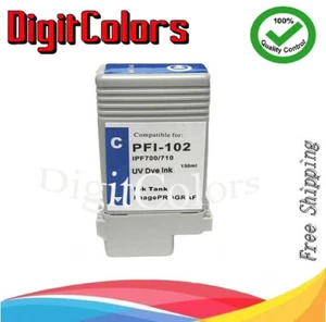 Ink Cartridge PFI-102C  Compatible Ink Cartridge for Canon PFI102 Cyan  - Picture 1 of 2