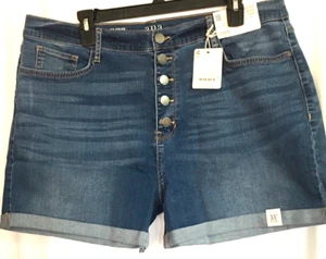 a.n.a. Women's High-Rise Shortie Shorts. 3.5" Inseam Medium Color Denim Size 18 - Picture 1 of 9