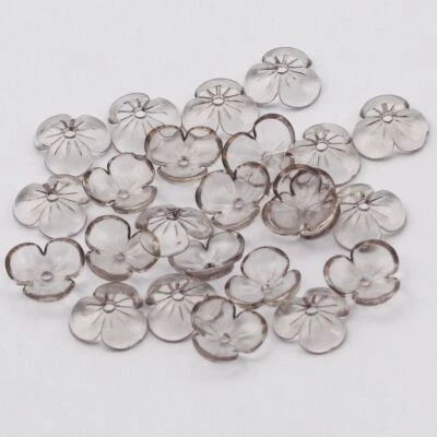 Cuentas de flores multicolores transparentes cuentas de acrílico tapas fabricación de joyas 10 mm 200 piezas Foto 1 de 4
