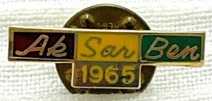 1965 Vintage Aksarben Ak-Sar-Ben Membership Lapel Pin Omaha Nebraska NE - Picture 1 of 2