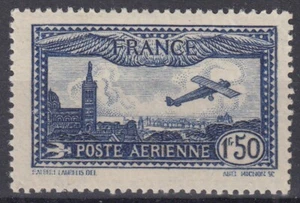 TIMBRE FRANCE POSTE AERIENNE AVION N° 6 NEUF ** GOMME SANS CHARNIERE - Picture 1 of 2