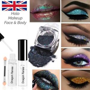 Holographic Glitter Eyeshadow Makeup Fix Gel Face Body Glue Chameleon Mermaid UK