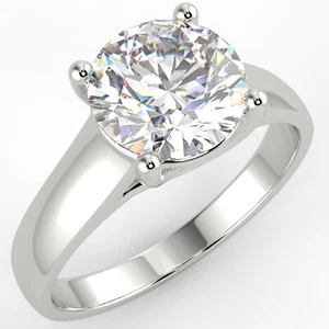1.5 Ct Round Cut VS2/E Solitaire Diamond Engagement Ring 14K White Gold - Picture 1 of 6