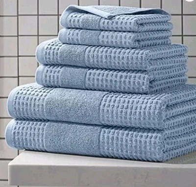 Juego de toallas Martex 6 piezas azul cielo baño/mano/paños Foto 1 de 4