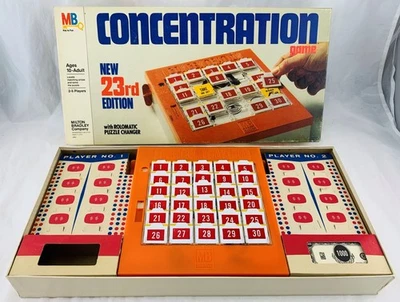 1982 Concentration Game 23rd Edition by Milton Bradley Complete Very Good Cond - Image 1 of 4