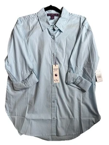 Brand New Gloria Vanderbilt Light Blue Button Down Shirt Size Medium - Picture 1 of 3
