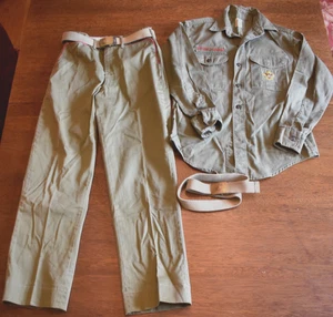 Vtg Boy Scout Uniform Lot (shirt, shorts, Cowtail pants, socks, 2 Belts 50s-60s - Picture 1 of 22