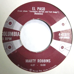 MARTY ROBBINS * 45 * El Paso * 1959 *Nice VG, Still Descent Canadian ORIGINAL 45 - Picture 1 of 1