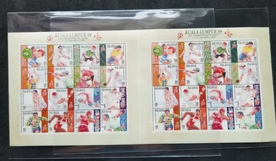 Malasia Juegos de la Commonwealth XVI 1998 Cricket (hoja sin cortar) MNH *raro *tonificación Foto 1 de 4
