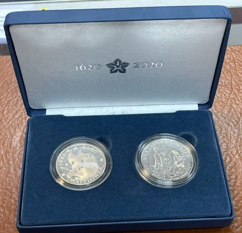 2020 400th Anniversary of the Mayflower Voyage Silver Proof Coin and Medal Set Cover