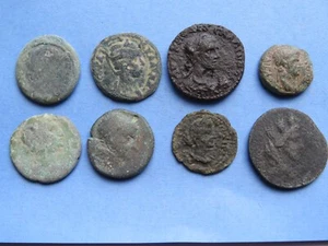 Konvolut 8 Stück Römische Bronze Provinzial Münzen Original - Bild 1 von 7
