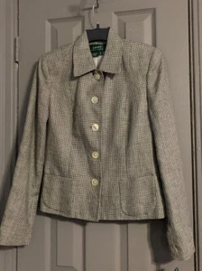 Lauren Ralph Lauren Women's Size 6 52% Linen 48 % Wool Blazer Coat New - Picture 1 of 12