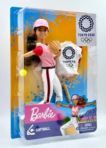 2020 Tokyo Olympic Games Barbie- Softball (#1) Brand New Doll in V Good Box NRFB - Picture 1 of 7