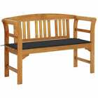 Garden Bench With Cushion 120 Cm Solid Acacia Wood Dt A1065