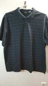 GB Hombre Polo Golf Top 2XL Negro Rayas Cuello Manga Corta - Imagen 1 de 6