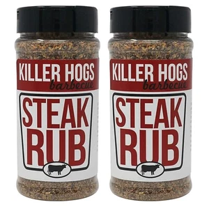 《NEW》Pack of (2) Killer Hogs Barbecue Steak Rub, Net Wt. 11 oz Each - Picture 1 of 4