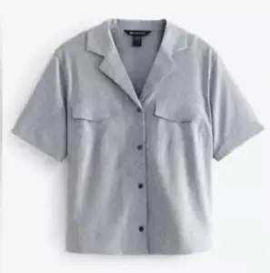ATHLETA Echo Shirt Salt & Pepper Button Down Short Sleeve Packable Size XS RT$99 - Picture 1 of 8