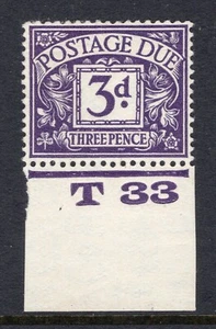 1924 3d VIOLET KGV WMK MOUNTED MINT CONTROL (T33). SG D14 - Picture 1 of 1